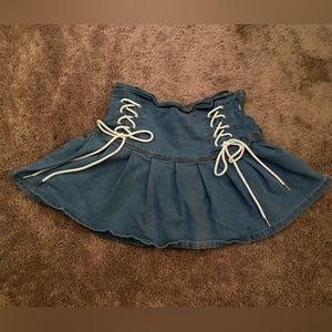 Blue Jean Mini Skirt